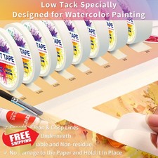 Art Tape 0.25in 99ft White Low Tack Watercolor Paper