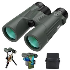 10X42 HD Binoculars for Adults with Adapter, High Power Binoculars with BAK4 ...