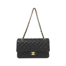 Chanel 1112 Lambskin Shoulder Bag Women Black One Size