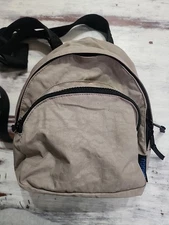 Baggu Mini Dove Nylon Backpack Minimalist Cute Purse Bag  Greyish Tan