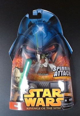 Hasbro Star Wars - Yoda - Spinning Attack Revenge of the Sith NOC