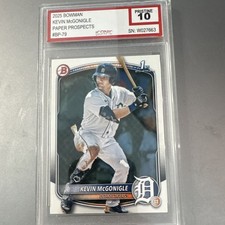 Topps 2025 Bowman Prospects Kevin McGonigle Detroit Tigers BP-79 Iconic 10