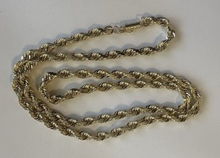 14k Yellow Gold Rope Necklace Solid Chain 25 Inch 4.5mm Heavy 58.8g