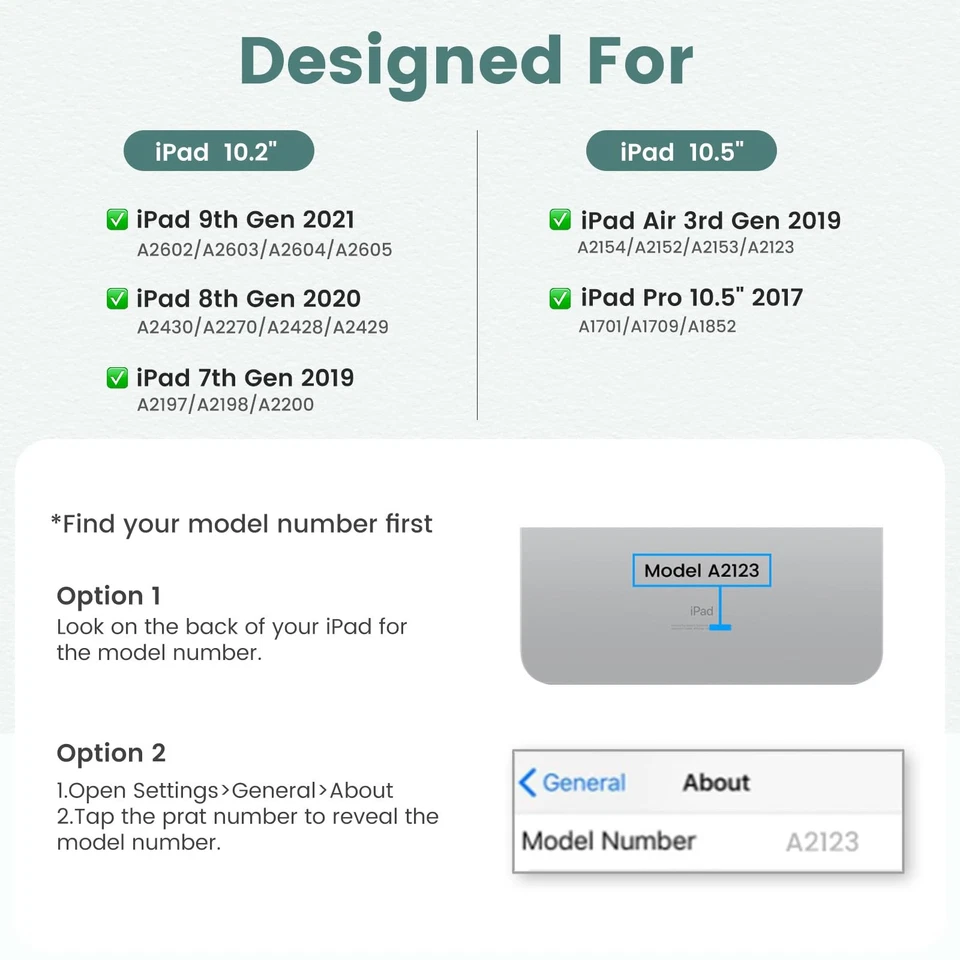 Keyboard Case for iPad 9th/8th/7th Generation 10.2 inch 2021/2020/2019, iPad ... - Image 2 of 4