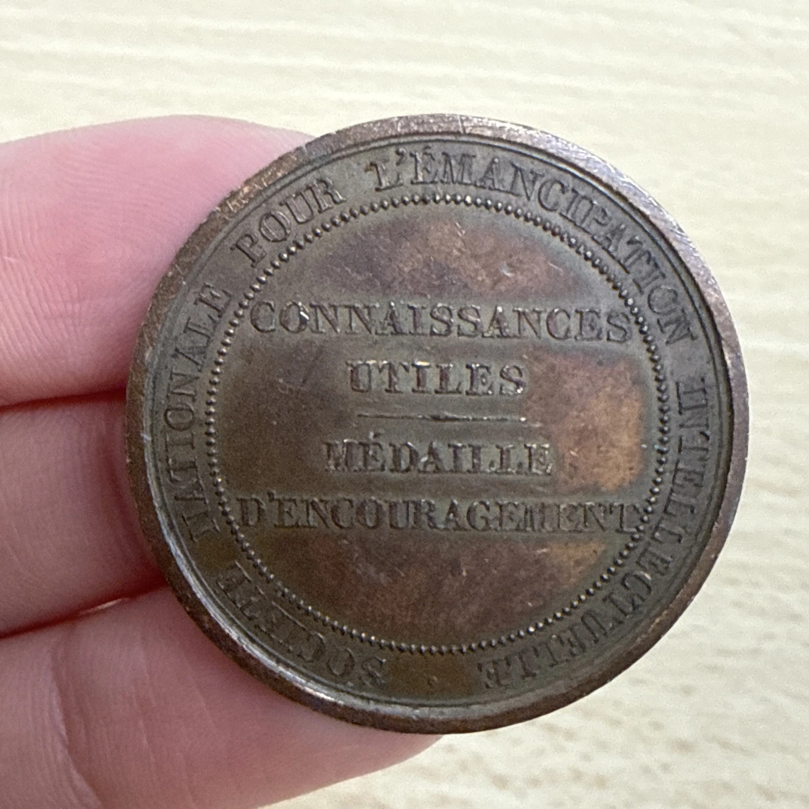 Médaille Société Nationale Pour L’émancipation Intellectuelle