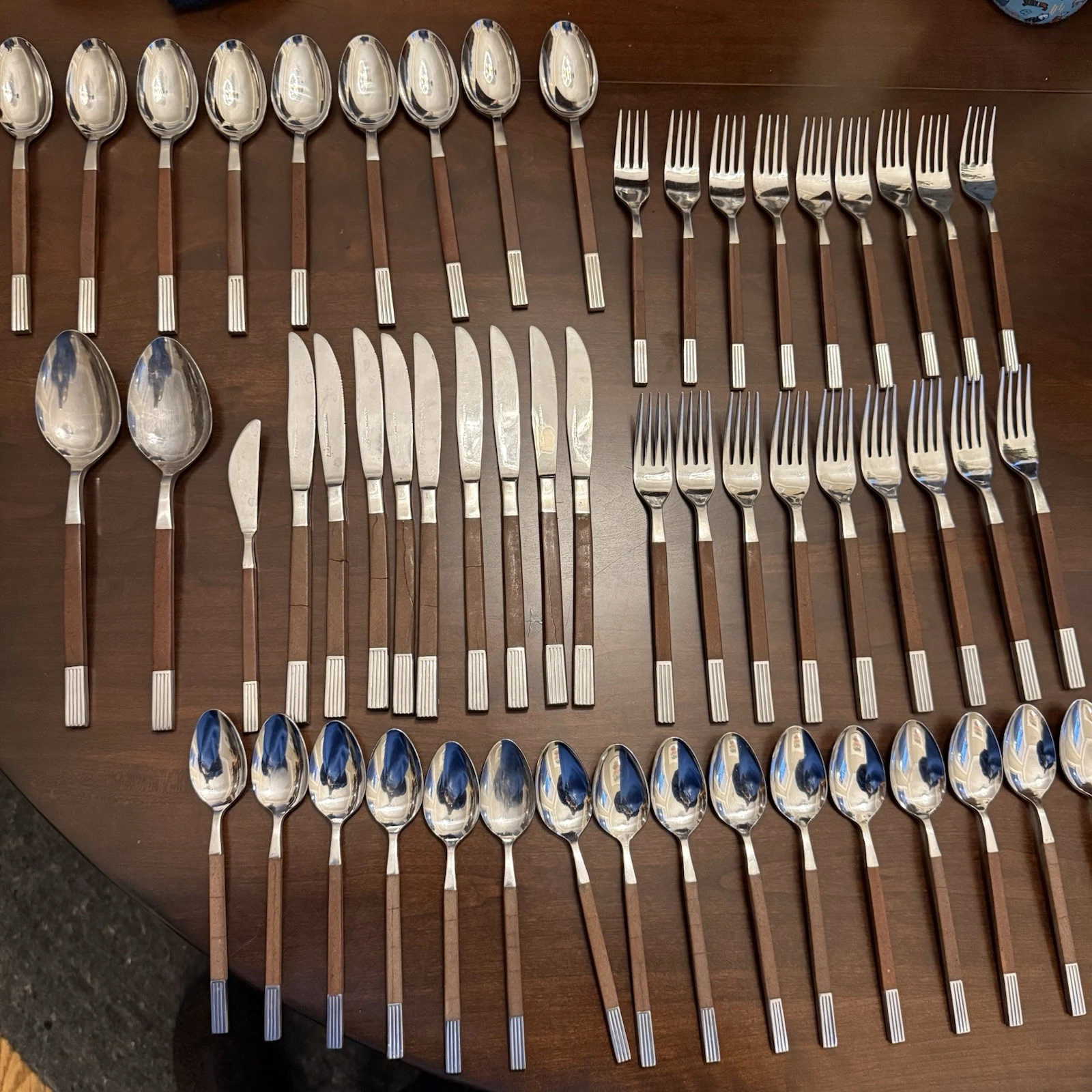Epic Stainless Steel Japan Flatware 55 Piece Set MCM - Read Description