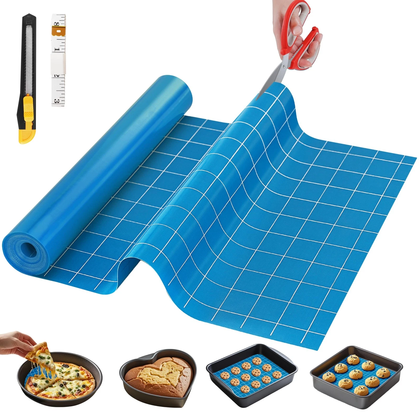 Silicone Baking Mat, 16 IN x 10 FT Free Cutting Baking Sheet, NonStick Reusab...
Opens in a new wind