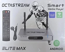 OctaStream Elite Max Smart Media Player with Android 12 Qd/core 128GB New Remote