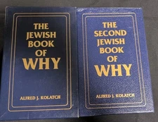 The Jewish Book of Why Alfred Kolatch Slip Case 2 Volume Set Hard Cover 2 Copies