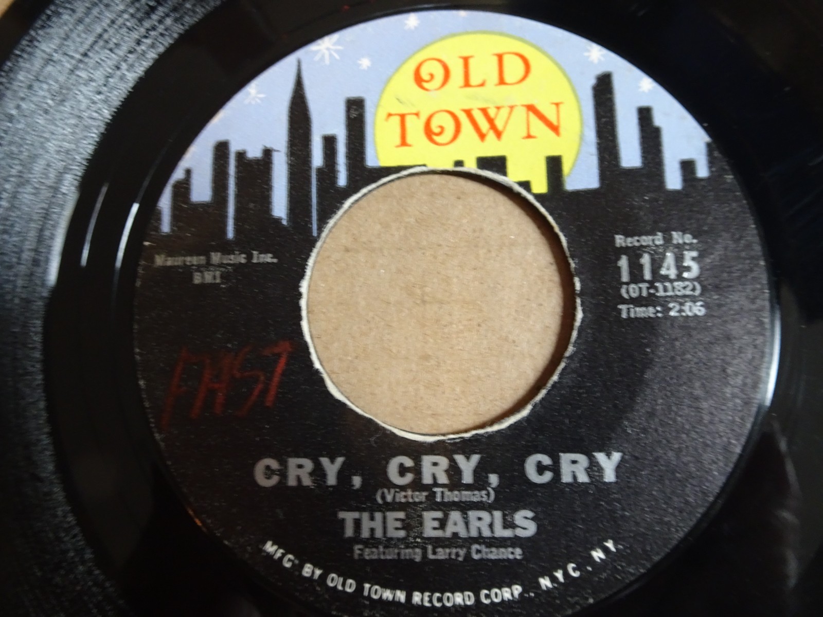 The Earls, Old Town #1145 Doo-Wop 45 Record