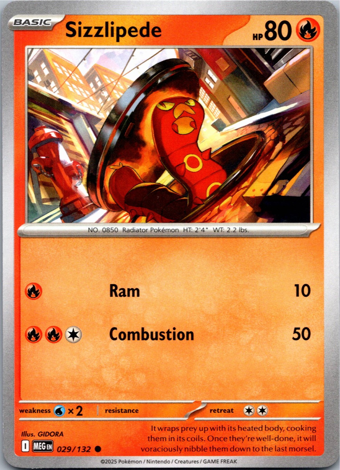 Sizzlipede Common ME01: Mega Evolution 029/132 NM