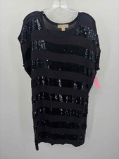 Pre-Owned MICHAEL Michael Kors Navy Size Medium Short Short Sleeve Dress