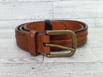 Vintage COACH Belt Luxury Leather Brass Buckle British Tan  display picture 1
