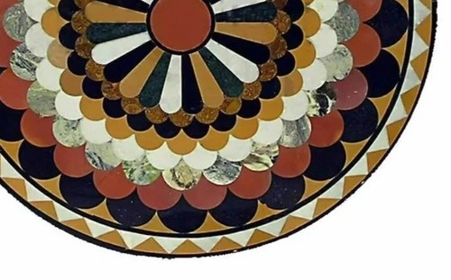 Handmade Coffee Table Pietra Dura Inlay Stone Top Exclusive Decors Cafes & Hotel - Picture 5 of 7