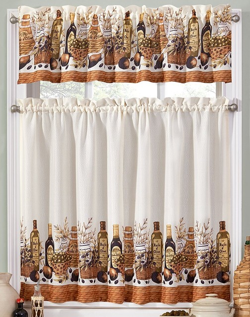 Al Ellis Olives Olive Oil Tuscany Tuscan Kitchen Curtains 56 X 36l