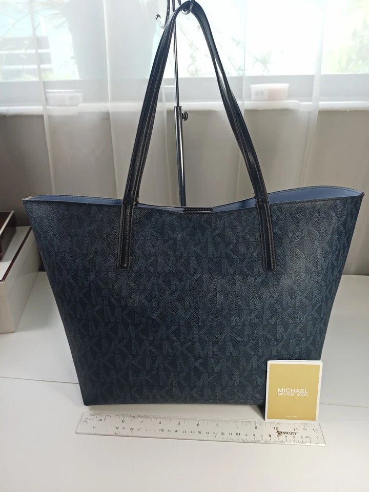 Bolso Michael Kors Grande Azul Bordado Jacquard PVC Azul Bebé Foto 2 de 4