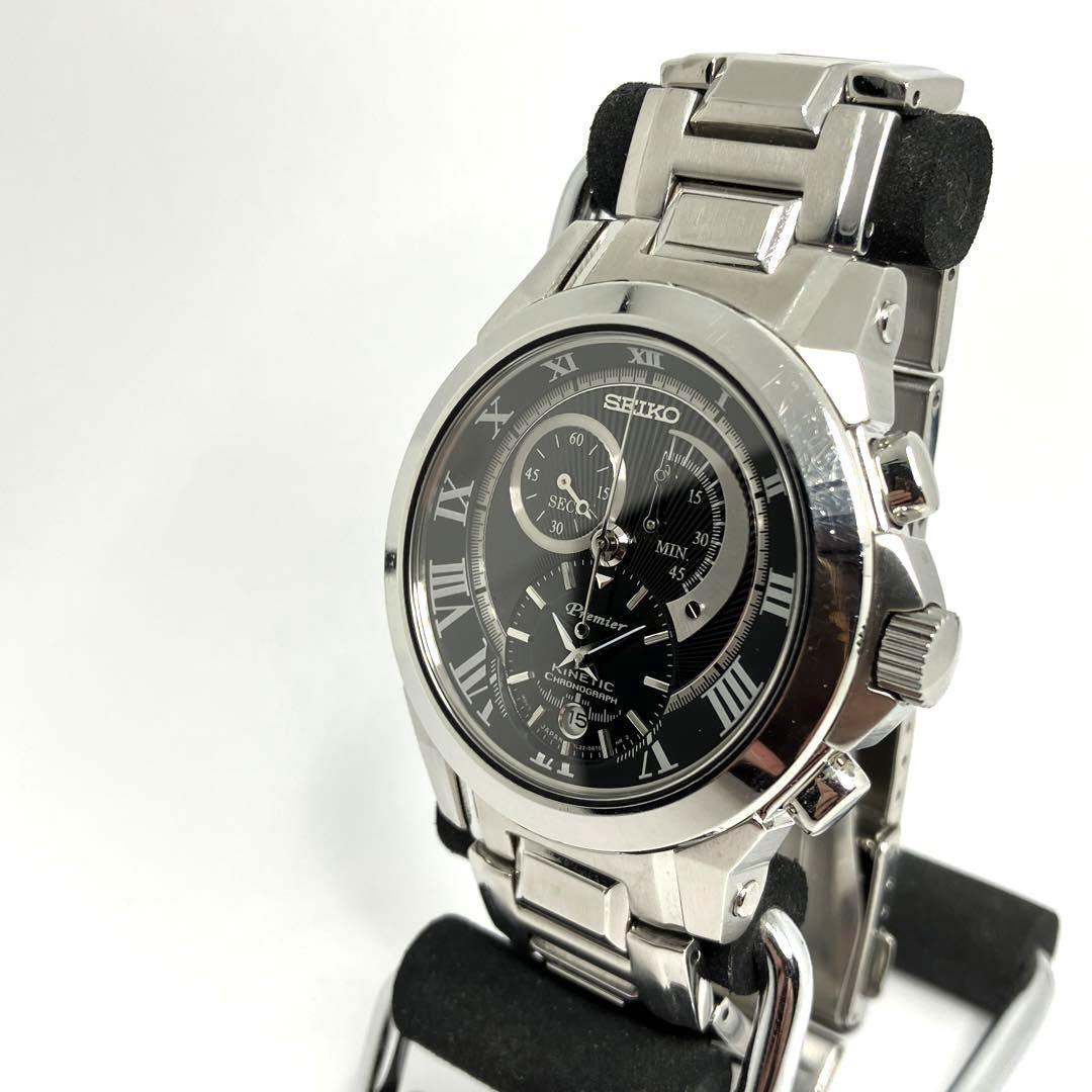 SEIKO Watch Kinetic Chronograph Premier L22-0AR0 Quartz 2008 Model