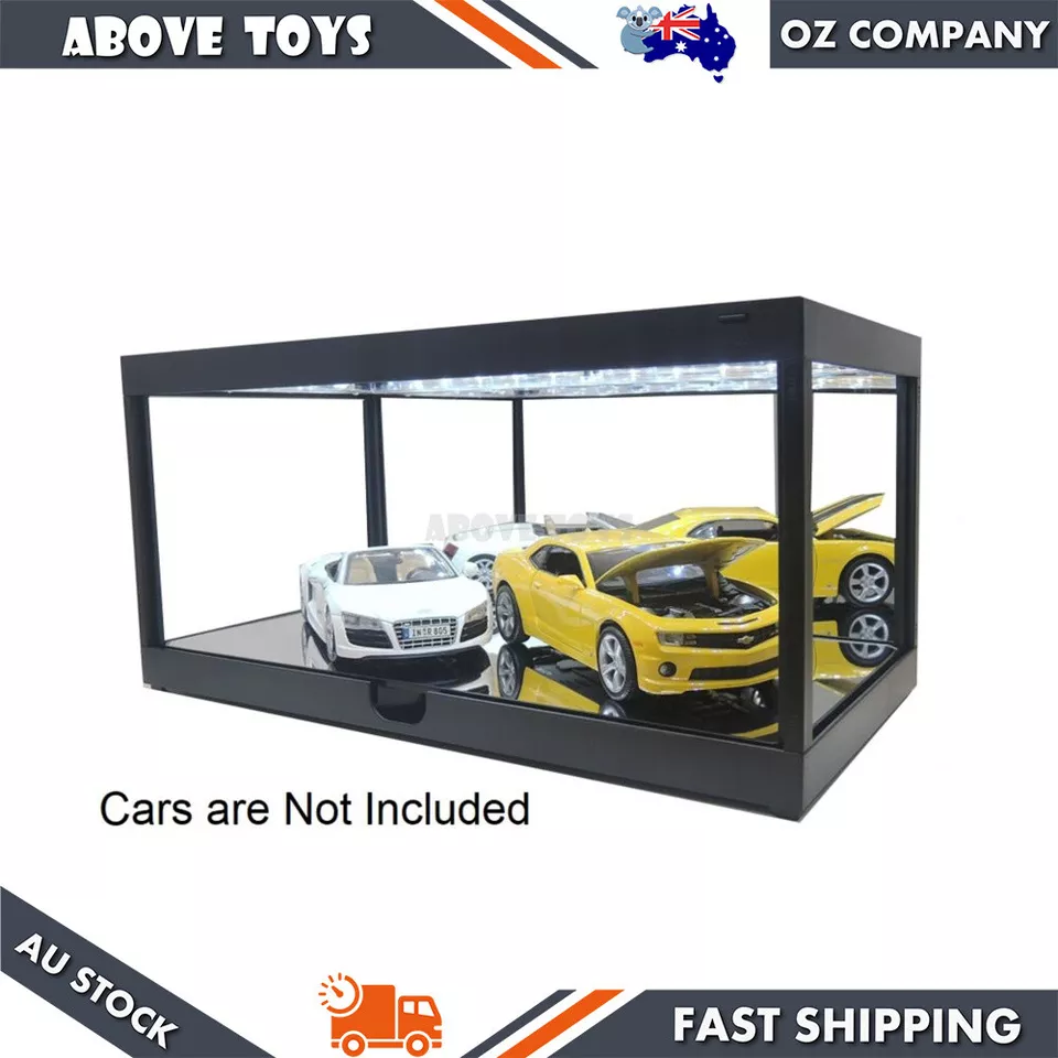 Kings Creation Black LED Display Case With Mirrored Back & Base For 1:18 Car Toy - Image 3 of 3