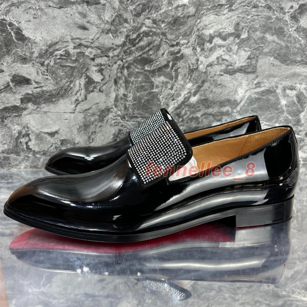 SAOLA Scarpe da sposa eleganti da uomo inglesi in vera pelle strass sera festa formale taglia