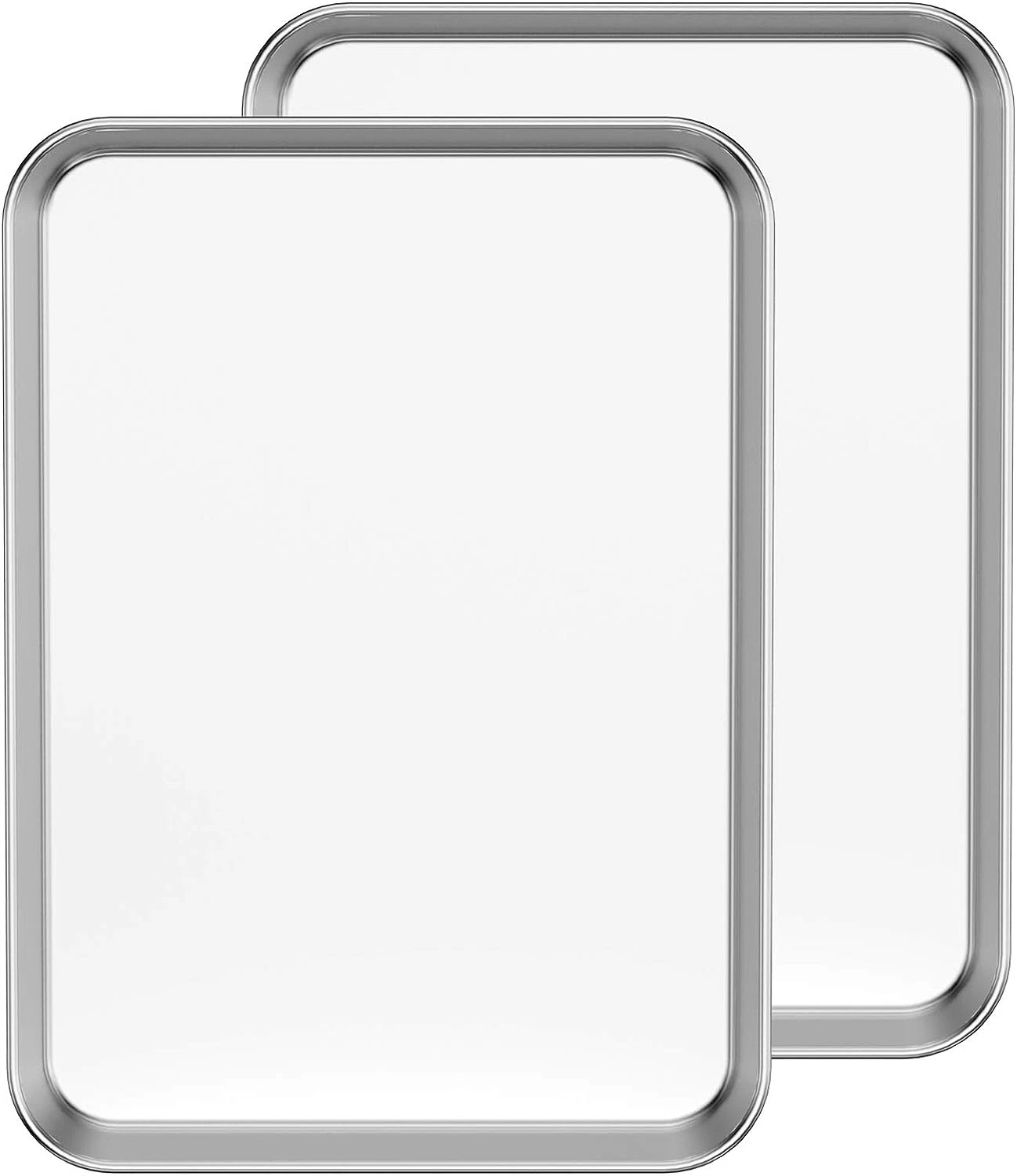 Baking Sheet Set of 2, 18 Inch Commercial Grade Stainless Steel Baking Pan, Pro