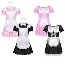 Men's Maid Cosplay Costume Outfit Sissy Crossdress Pajamas Fancy Dress Halloween