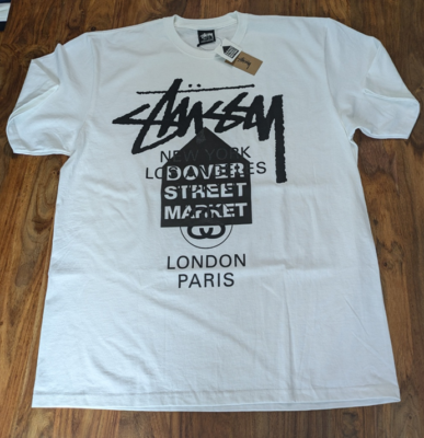 Stussy x Dover street market World tour tee White Medium | eBay