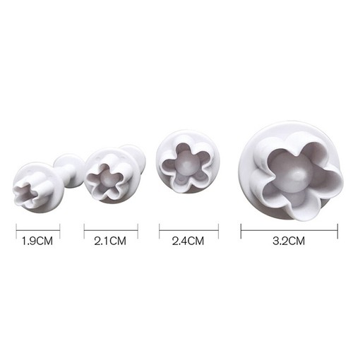 4Pcs Plum Flower Fondant Cake Cutter Plunger Cookie Mold Decorating Candy Mo_bf - Picture 2 of 12