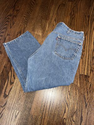 Levis 501 Size 41x24 Blue Straight Denim Jeans Button Fly Cotton Men