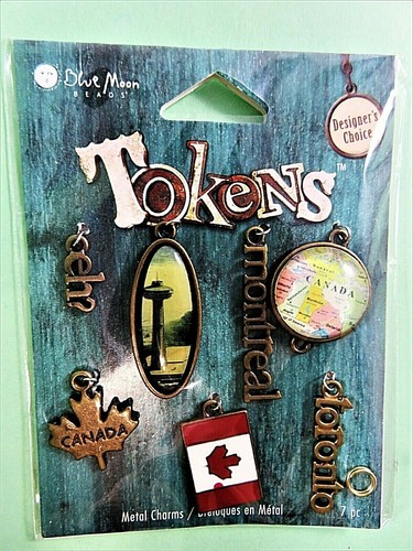 Blue Moon Tokens Metal Charms Canada Theme Designers Choice 7 Piece New In | eBay