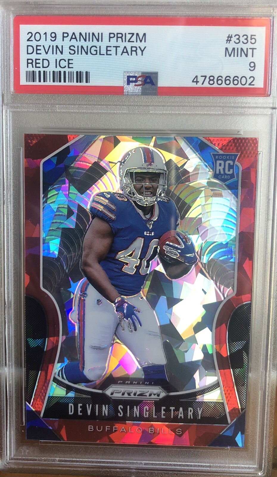 2019 Devin Singletary Panini Prizm Red Ice #335 Rookie RC PSA 9 Mint 🔥📈