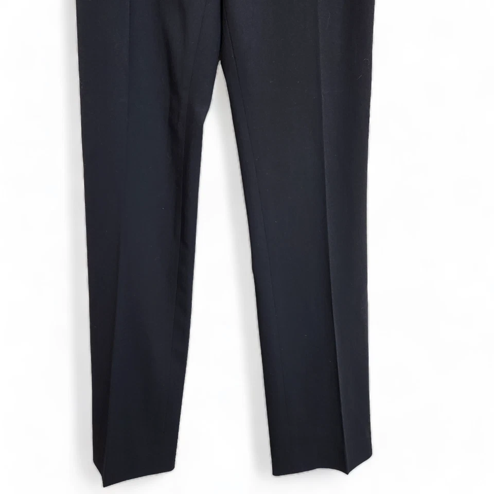 Брюки шерстяные эластичные Ralph Lauren Black Label размер 10 плоские передняя сторона на молнии - Изображение 3 из 4