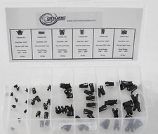 60 pcs 6 Sizes Emblem Script Clips Barrel Tubular Nuts CHEVY Assortment 