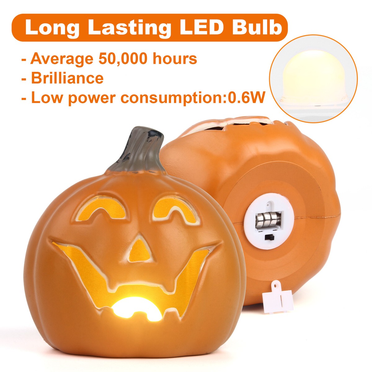 Lighted Jack O Lantern Decorations Large Pumpkin Window Clings