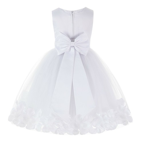 WHITE FLOWER GIRL DRESS PAGEANT WEDDING BRIDESMAID DANCE PARTY 12-18M 2 4 6 8 10 - Picture 3 of 45