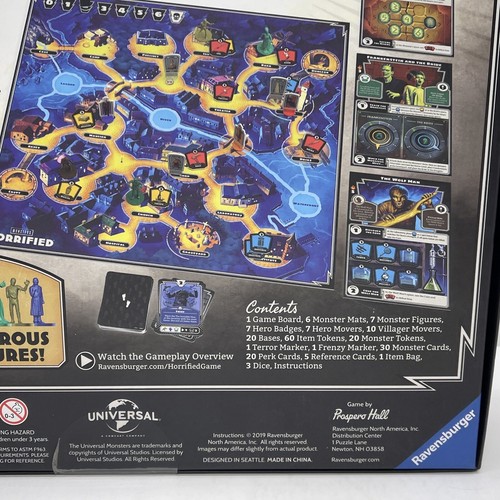HORRIFIED Universal Studios Monsters Strategy Board Game Dracula Frankenstein - Picture 18 of 24