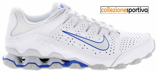 SCARPE UOMO/DONNA NIKE REAX 8 TR LEATHER - 616272-103 col. bianco/blu | eBay