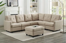 Contemporary Modular Sectional Sofa Modern Living Room Furniture Set DIY Couch