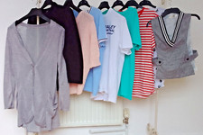 9x Cardigan Blazer Vest Jumper T-Shirt Tops Grey Black Blue Green Red Cream S/M