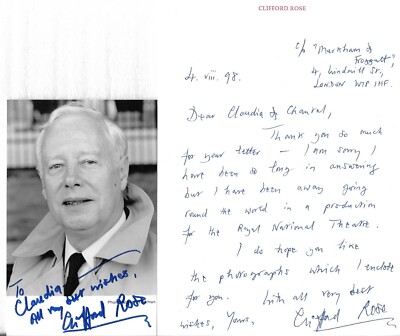 Clifford Rose + 2021    Autogramm !! persönlich gesammelt !!  Foto + Brief