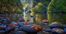 Landscape nature river Custom Gaming Mat Desk