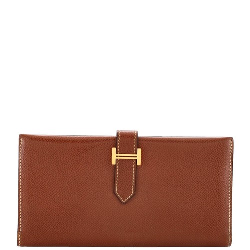 Hermès Bastia Verso Wallet/Coin Purse, Pink Chevre, Women's