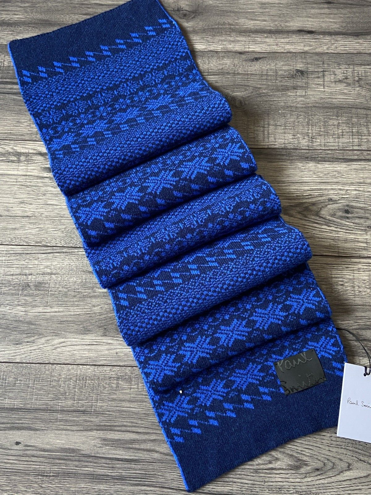 PAUL SMITH LAMBSWOOL FAIRISLE SCARF MADE IN SCOTLAND RETAIL £125 BNWT