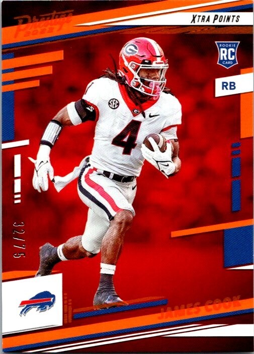 2022 PANINI PRESTIGE ORANGE PARALLEL #347 JAMES COOK RC 32/75