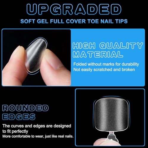 Fake Toenails 120PCS Soft Gel Full Cover Toe Nail Tips Matte Press Matte-120 - Bild 3 von 7