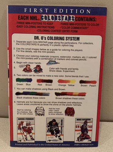 1994 NHL STARS DR. O'S COLORSTARS First Edition ~ Gretzky, Federov, & Richter - Picture 4 of 4