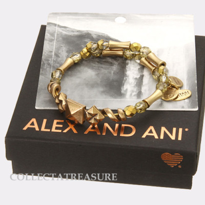 Authentic Alex and Ani Stargazer Rafaelian Gold Bangle Wrap