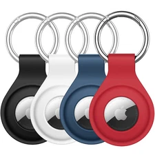 JETech Silicone Case for AirTag 2021 with Keychain, Protective Air Tag Holder