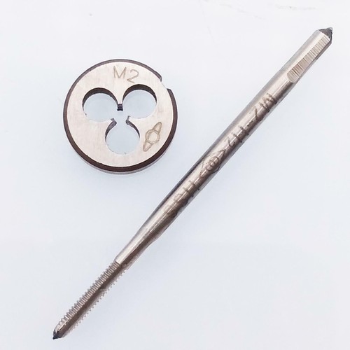 HSS M2 x 0.4mm Plug Tap & M2 x 0.4mm Die CNC Metric Taper Thread Right Hand - Picture 3 of 7