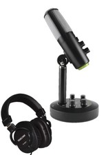 Mackie Em-chromium Condenser Microphone W/ Built-in 2 Ch Mixer+ Th-mx2 Headphone