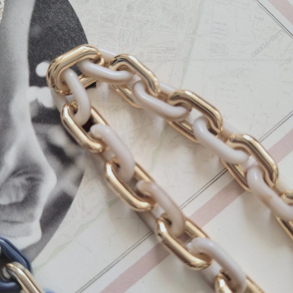 Cadena Acrílica Marfil Máscara Facial Collar Anteojos Soporte Cordón Vendedor de EE. UU.  Foto 2 de 4